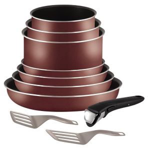 TEFAL Batterie de cuisine Ingenio Essenial - 10 pieces - Rouge