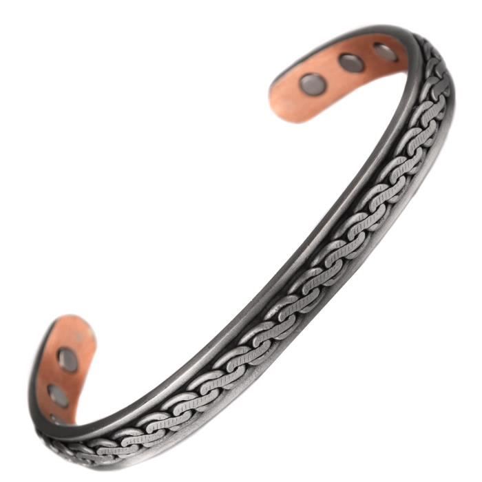 homme gris Achat / Vente bracelet gourmette Bracelet cuivre