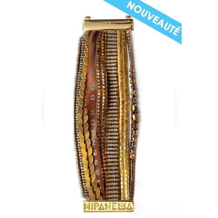 Bracelet Brésilien HIPANEMA GOLD Rose Et Vert - Taille Small (16.5 Cm) - Neuf Avec étiquettes