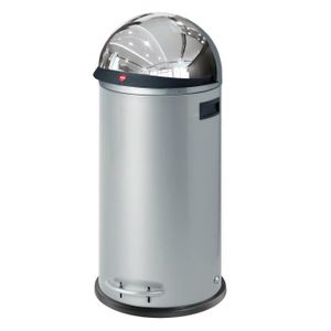 HAILO Poubelle KickVisier 50L argent avec seau
