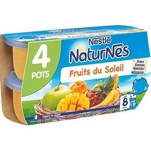 NESTLE BEBE Naturnes Fruits Du Soleil - 4x130g - D?s 8 mois