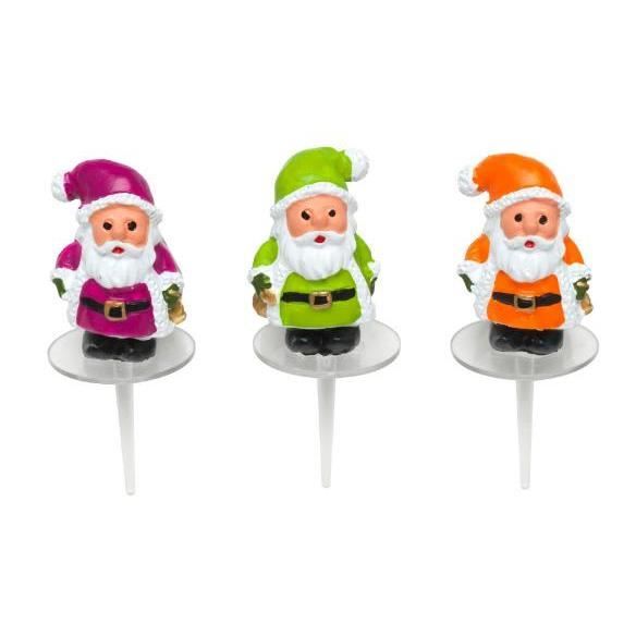 LE TRIO DE PÈRES NOËL DÉCORATION BÛCHE NOEL