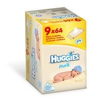  HUGGIES® Pack Lingettes PURE 9 x 64