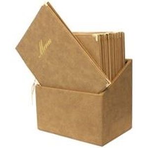 Prot?ge-menu A5 Classique beige, double insert