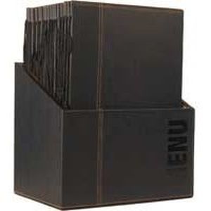 Box 20 menus A4 noir 1 double insert