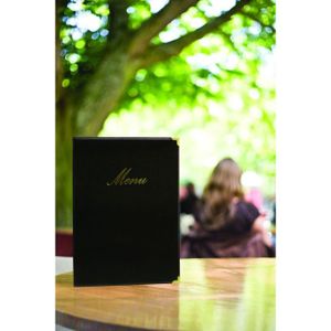 Prot?ge-menu A4 Classique noir, double insert