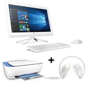 Pack HP PC Tout en un-22b000nf - Blanc - 21,5\