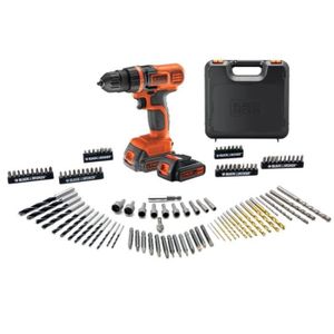 BLACK & DECKER Perceuse 2x14,4 V li + 120 accessoires