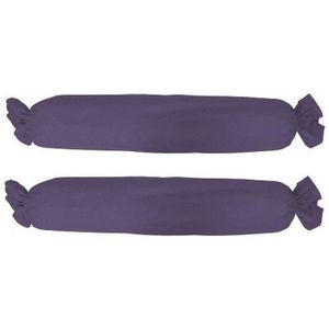 TODAY Lot de 2 taies de traversin 100% coton 45x185 cm deep purple