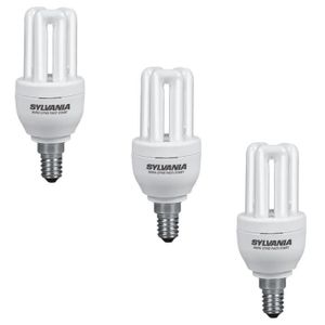SYLVANIA Lot de 3 ampoules mini-Lynx fluo E14 11 W équivalent ? 50 W