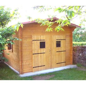 Chalet Douglas naturel 400x400cm 13,62m?