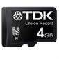 CARTE MEMOIRE TDK Micro SD 4 Go Classe 4