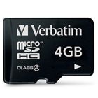 CARTE MEMOIRE Verbatim carte MicroSD 4 Go classe 4