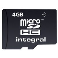 CARTE MEMOIRE Integral carte MicroSD 4 Go classe 4