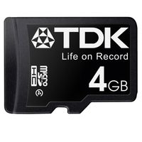 CARTE MEMOIRE TDK Micro SD 4 Go Classe 4