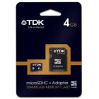 CARTE MEMOIRE TDK Micro SD 4 Go Classe 4