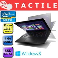 Ordinateur Portable LENOVOIDEAPADYOGA13GRISINTEL CORE I3 3227U 1.9GHZ 4GO 128GO WIN8