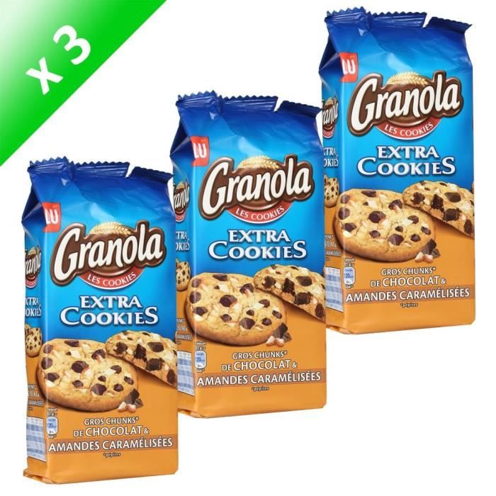 LU Granola Extra Cookies Chocolat et Amandes 3x184g Achat / Vente