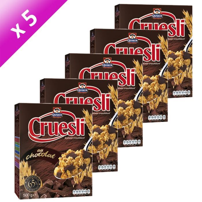 QUAKER CRUESLI Chocolat 500g (x5) Achat / Vente muesli CRUESLI CHOC