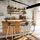 FurnitureR Lot de 2 Tabourets de Bar Cuisine Scand