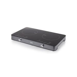 NOVA Plaque de cuisson posable induction ? 2 foyers (2 x 26 cm) ? 1800 + 1300W - Noir