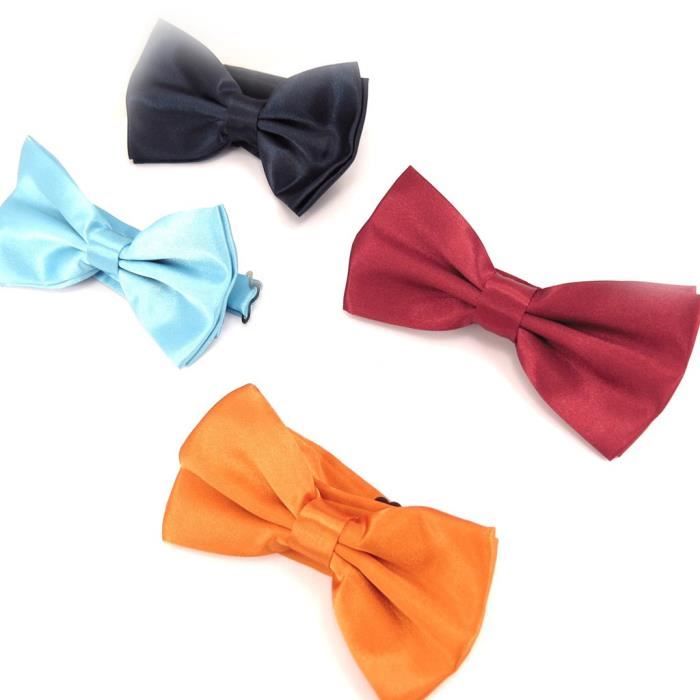 4 noeuds papillons "Coloriage" turquoise marine… Achat f les