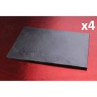  Set de 4 ardoises rectangles 35x15cm