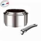CASSEROLE - MARMITE  TEFAL INGENIO INOX GOURMET Lot de 3 casseroles + 1