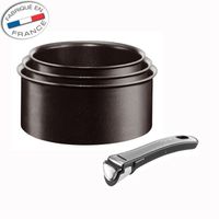 CASSEROLE - FAITOUT - MARMITE  TEFAL INGENIO 4 PTFE GOURMET Lot de 3 casseroles 1