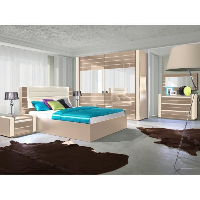 Ensemble design pour chambre à coucher lina cappuccino et blanc ... Désign Lit Chambre