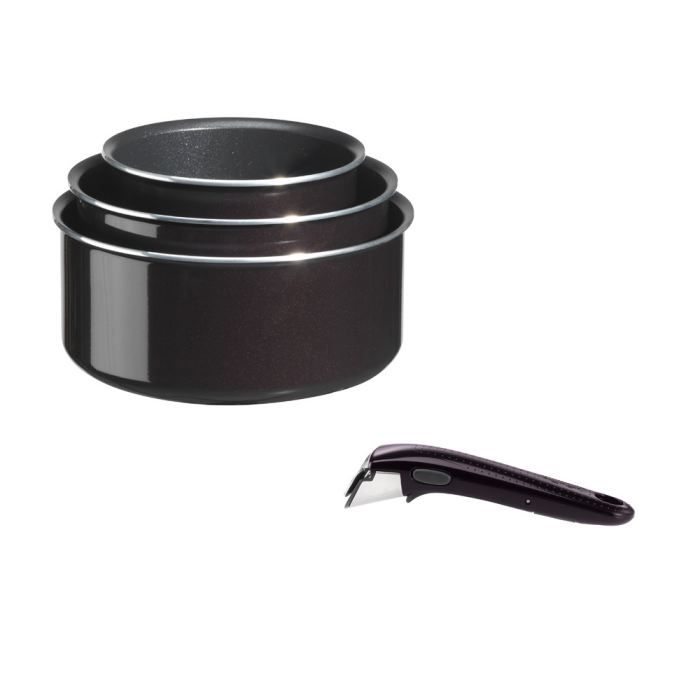 Lot de 2 poêles 24/28 cm inox finition miroir avec poignée amovible - Eclipse | Cuisinox