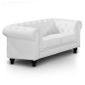 CANAPE Chesterfield 2 places blanc - Canapé Chesterfie…