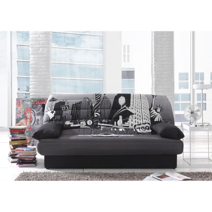 Coco banquette clic clac 3 places 190x89x90 cm tissu ...