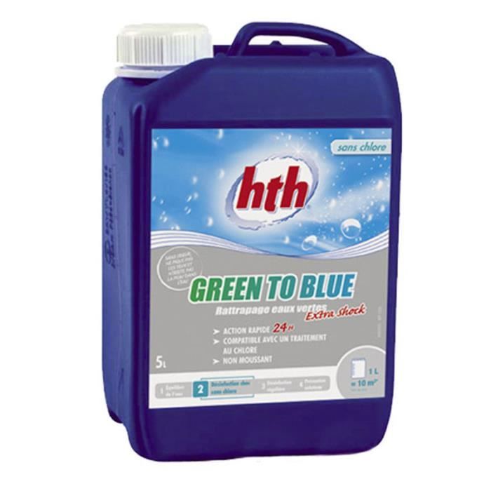 hth super green to blue shock system for swimming pools