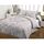 PARURE DE COUETTE CASATXU Housse 220x240cm + 2 Taies COTON GRIS/BLAN