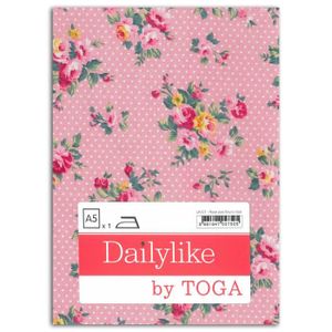 Dailylike Tissu thermocollant A5 - rose pois fleurs