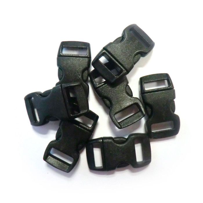 100 fermoirs clips plastique (idéal Créacord) 3cm Noir Créacord