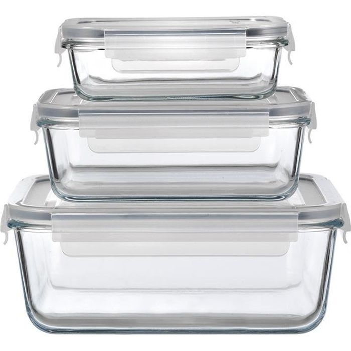3 Plats en Verre Spécial Four couvercle noir Achat / Vente plat pour four 3 Plats en