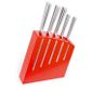 COUVERTS - MENAGERE JEAN DUBOST PRADEL Bloc KIMONO rouge + 5 couteaux