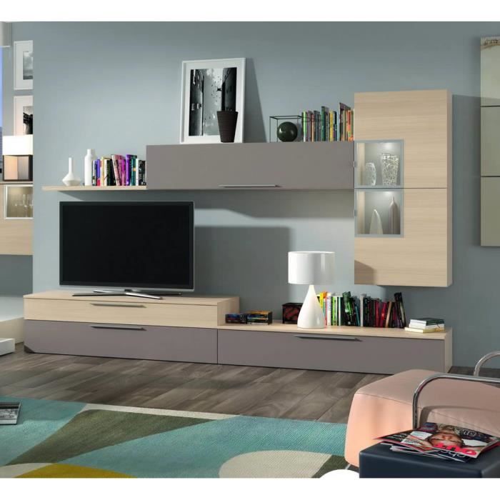 ensemble bibliotheque meuble tv finition chene achat ensemble bibliotheque meuble tv finition chene achat
