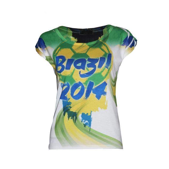 Tee shirt bresil Achat / Vente pas cher Cdiscount