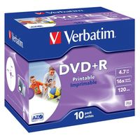 CD - DVD - BLU-RAY VIERGE POUR PC Verbatim DVD+R Imprimable 16X (par10)