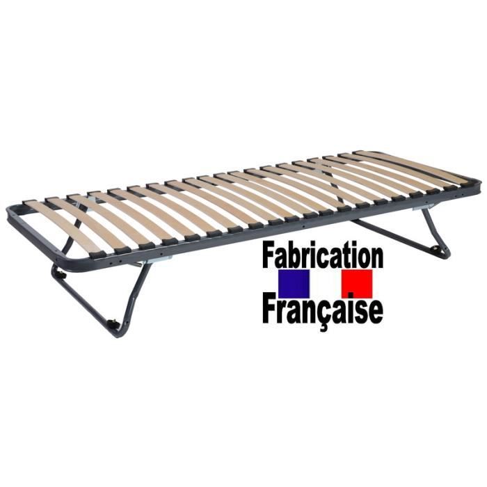 Sommier pieds repliable 90x190 Achat / Vente sommier