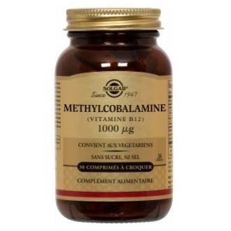 vitamine b12 (méthylcobalamine) 1 mg solgar Achat / Vente tonus