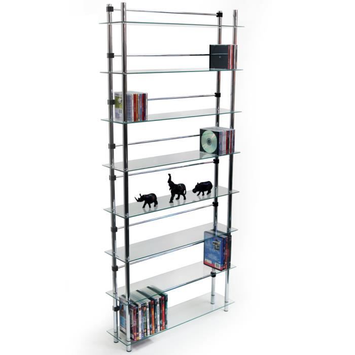 etagere de rangement en verre