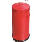 POUBELLE - CORBEILLE BATIMEX Poubelle à pédale 30 L ACIER EPOXY ROUGE