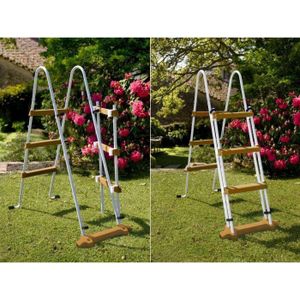 Piscine ronde 3.50mx1.20 décoré bois avec renforts