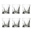 VERRE - FLUTE  "QUADRO" Lot de 6 verres à whisky en cristal 400 m