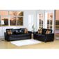 CANAPÉ MONTANA - Canapé convertible 3 places PU noir