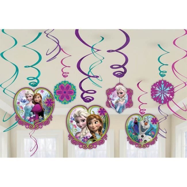 Déco de fête murale DECO GUIRLANDE TOURBILLONS LA REINE DES NEIGES. \u2039\u203a
